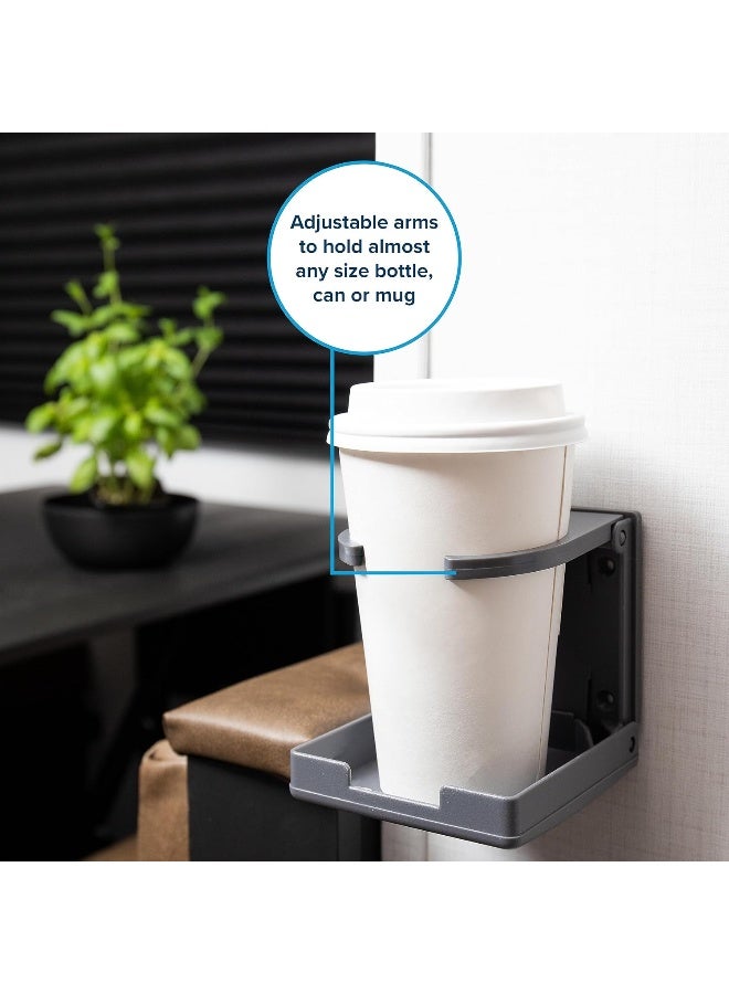 Camco Camper/RV Drink Holder - Features Adjustable Space-Saving Design & Holds Almost Any Size Mug, Cup, Bottle or Can - Extra Cup Holder for Cars, Trucks, RVs, Vans, Boats, and More - Gray (44041) - Image 2