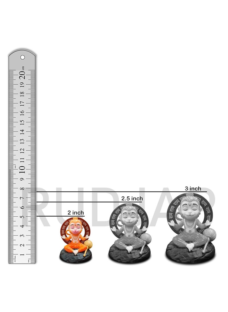 Rudjap Rudjap Bal Hanuman Ji Idol Mini Murtees Bajrangbali Murti Best for Home Decor Car Dashboard Premium 2 inch  - Image 2