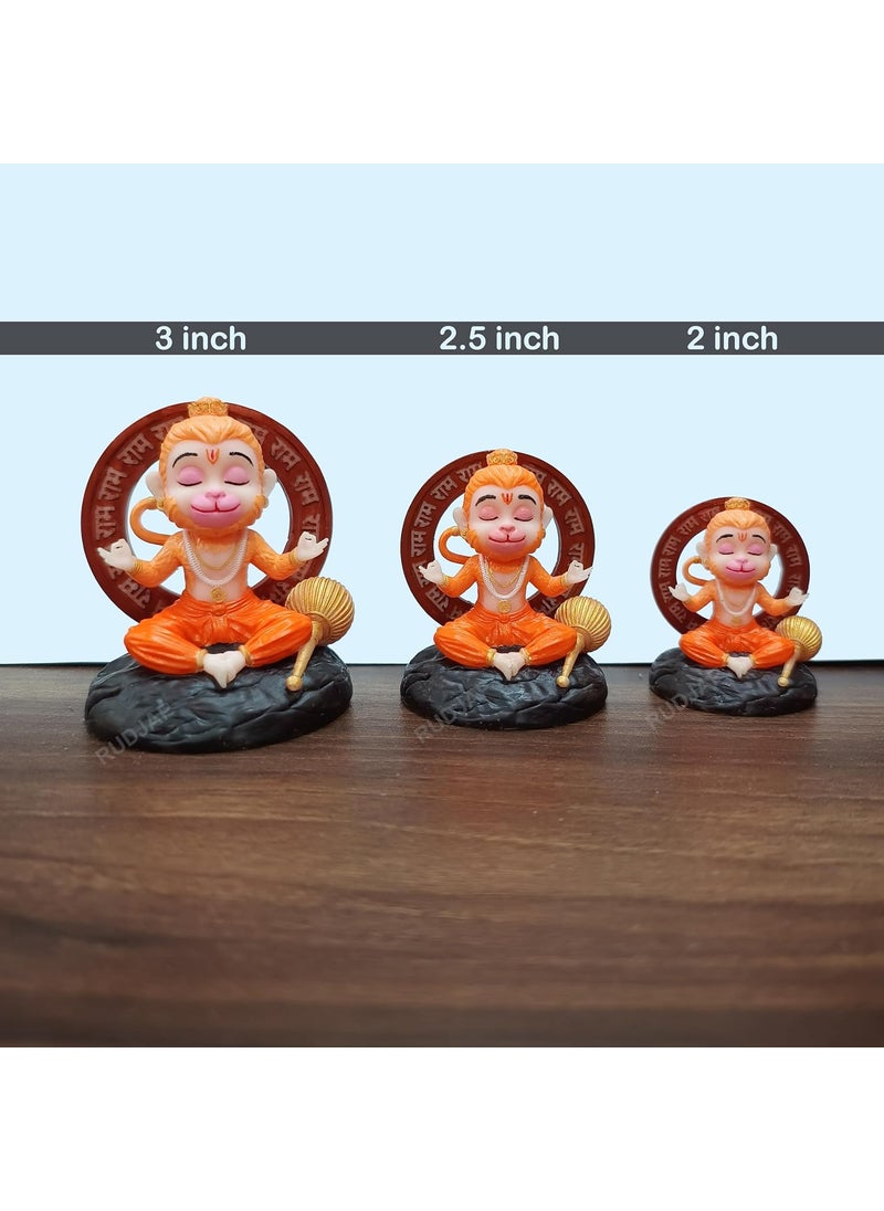 Rudjap Rudjap Bal Hanuman Ji Idol Mini Murtees Bajrangbali Murti Best for Home Decor Car Dashboard Premium 2 inch  - Image 5