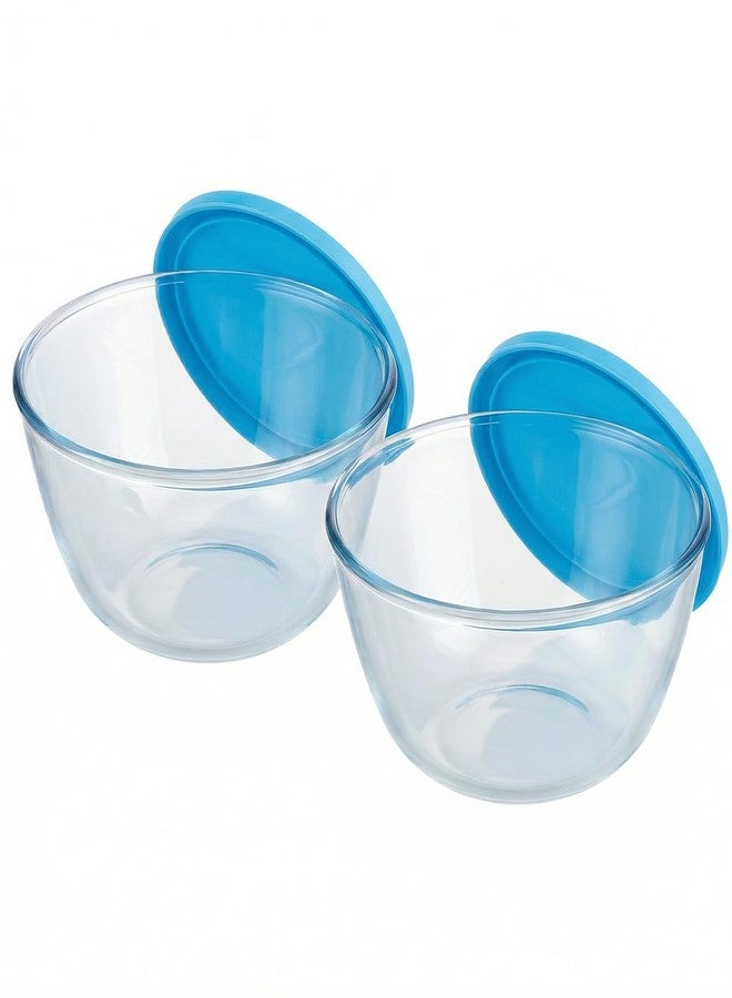 SCLWSS Glass Sourdough Mixing Bowls with Lids, 2-Pack Large Capacity Clear Bowls, 4.76 Quart for Bread Making, Perfect for Mixing, Proofing, Storing Dough - Image 1