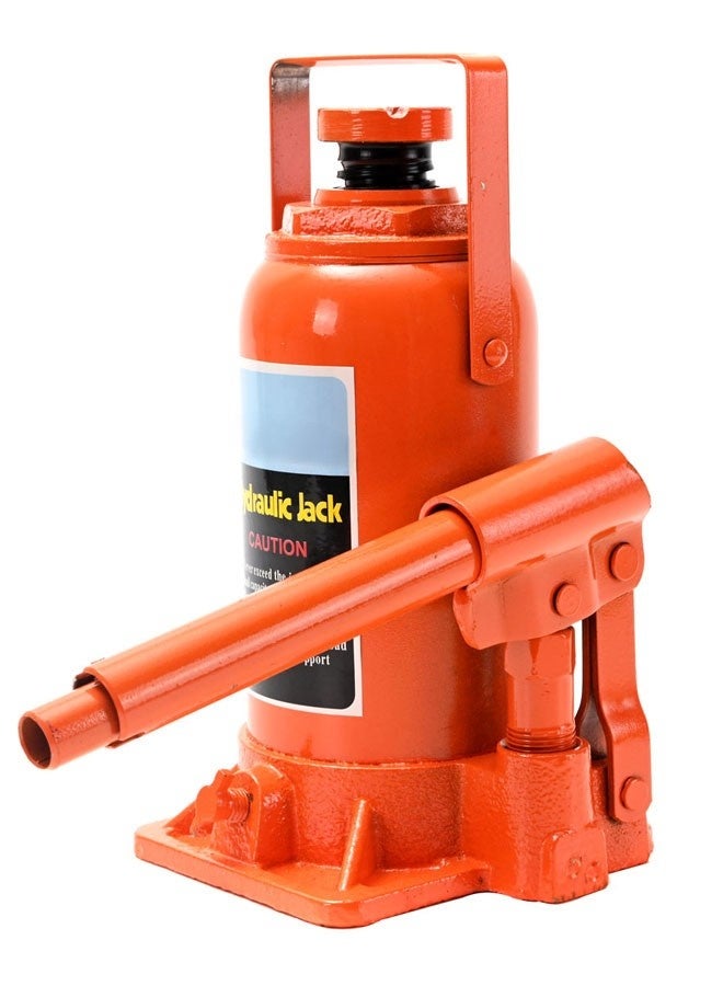 Hydraulic Bottle Jack - 32 Ton Capacity Heavy Duty Hydraulic Welded Bottle Jack with Safe Bypass Valve, Adjustable Top Screw, Wide Stable Base, and Pump Handle for Auto Repair and Workshop Use - Image 3