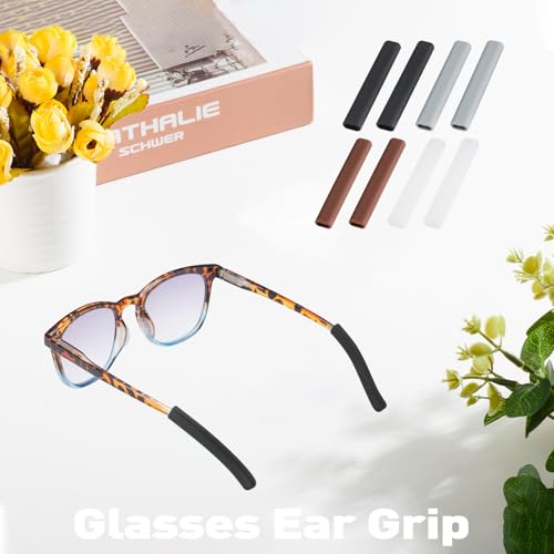 fusanwin Anti-Slip Glasses Ear Cushion, Silicone Eyeglasses Temple Tips Sleece, Soft Sleeve Grip, Comfort Eyeglass Ear Cushions, Eyeglass Ear Grips for Men, Women, Glasses Accessories (3 Brown Pairs) - Image 4