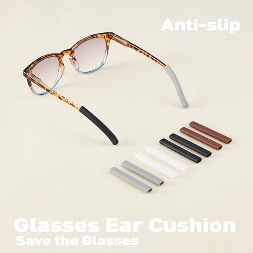 fusanwin Anti-Slip Glasses Ear Cushion, Silicone Eyeglasses Temple Tips Sleece, Soft Sleeve Grip, Comfort Eyeglass Ear Cushions, Eyeglass Ear Grips for Men, Women, Glasses Accessories (3 Brown Pairs) - Image 5