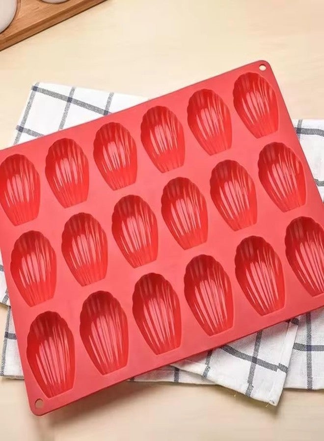 SHOAIB French Madeleine Mould 1-piece French Cookies Baking Tray 18-Slots Shell Shape Silicone Mould for Chocolates & Desserts - Image 3
