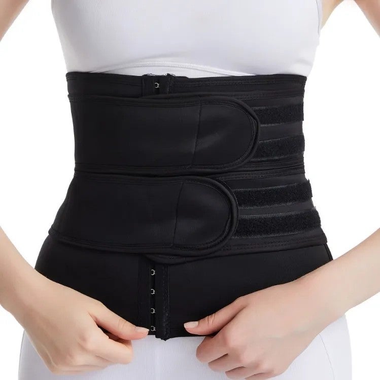 Bluejw Sports Neoprene Waist Trimmer for Women, Double Layer Compression Sweat Belt, Tummy Control & Back Support - Image 1