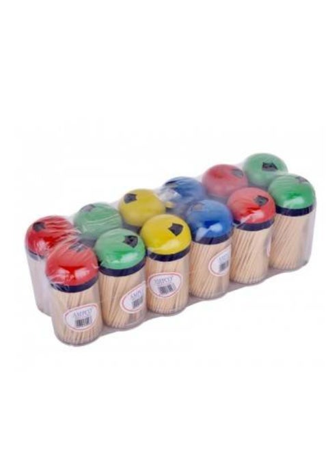 Wooden toothpicks (12 pieces) in a bundle