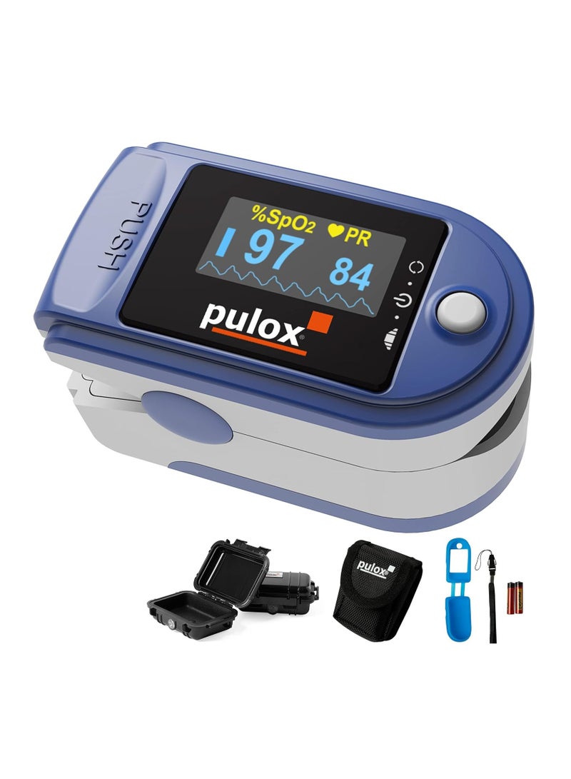 جهاز قياس أكسجين الدم ونبضات الأصابع – صغير وسهل الاستخدام لمتابعة SpO2 - Image 1