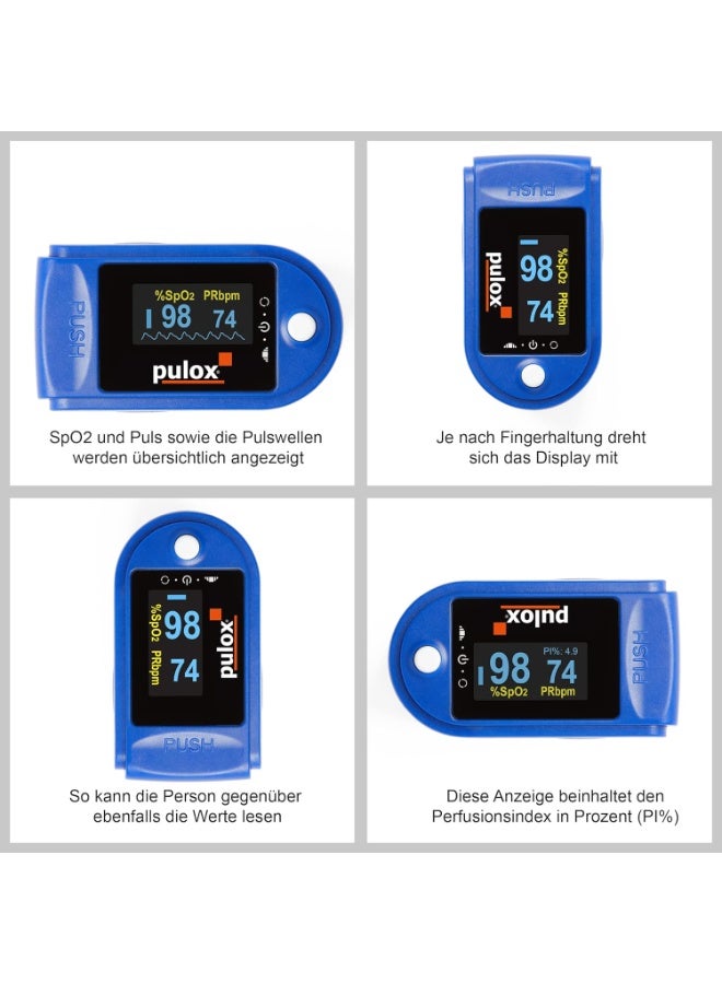 جهاز قياس أكسجين الدم ونبضات الأصابع – صغير وسهل الاستخدام لمتابعة SpO2 - Image 5