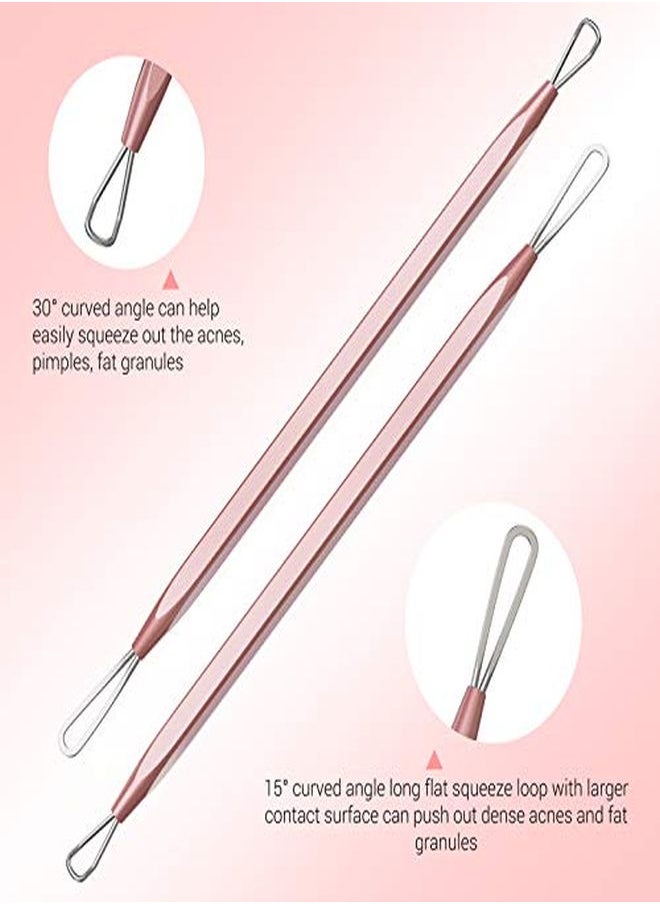 Blackhead Remover Pimple Popper Tool Kit Professional Blackhead Extractor Tool For Nose Face, Stainless Comedone Extractor, Blemish Whitehead Popping Tool With Portable Metal Case