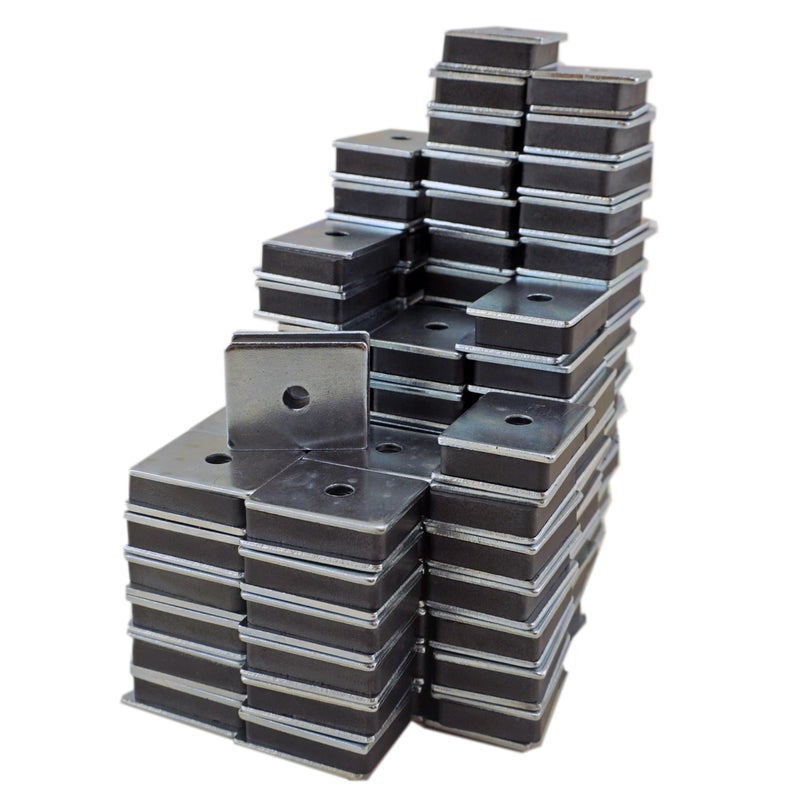 Master Magnetics Ceramic Latch Magnet with Hole Assemblies Strong HeavyDuty Magnets for Cabinet Doors Gates and More 12 lb Pull Each ZincPlated 1 L x 0813 W x 0313 H 100Pack