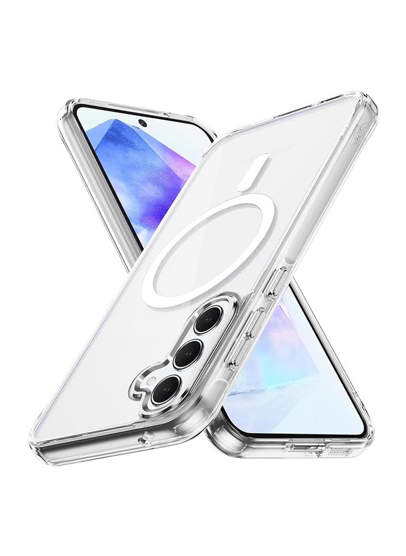 X-level for Samsung Galaxy A55 5G Case [Compatible with Magsafe Wireless Charging] Yellowing Resistant Magnetic Back Cover Clear Samsung Galaxy A55 Rugged Best Phone Case  - Image 1