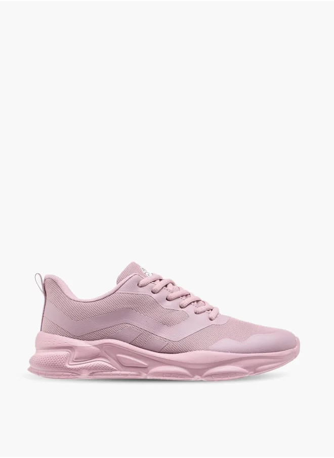 شو اكسبرس Women Textured Lace-Up Sports Shoes with Pull Tabs