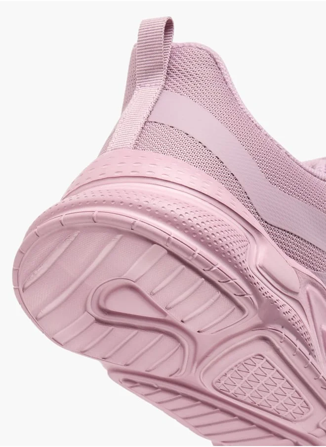 شو اكسبرس Women Textured Lace-Up Sports Shoes with Pull Tabs