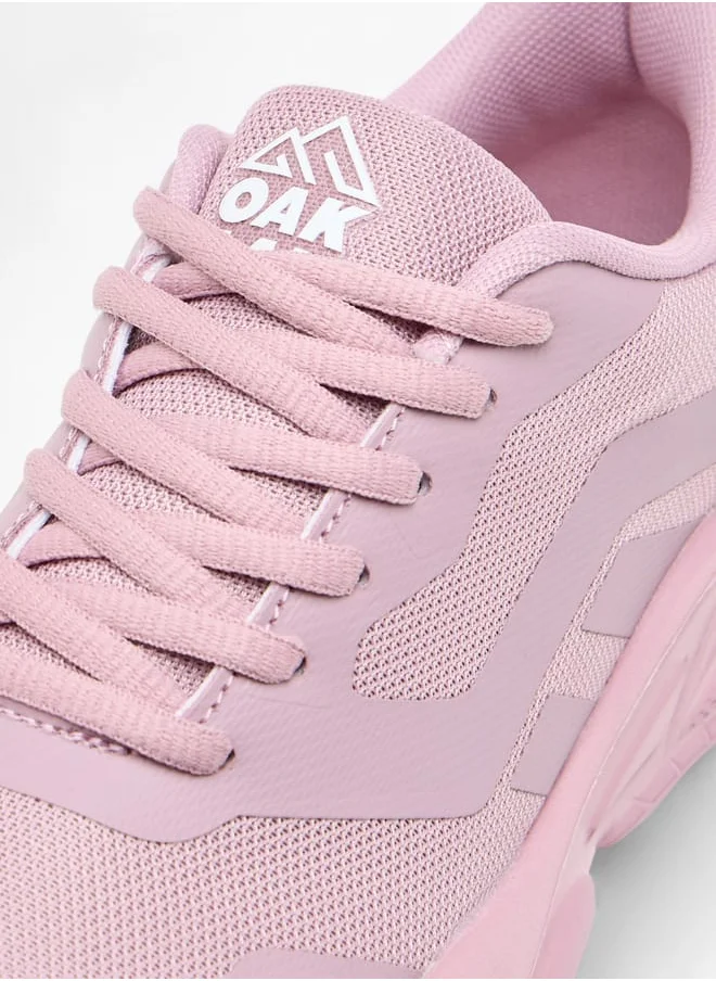 شو اكسبرس Women Textured Lace-Up Sports Shoes with Pull Tabs