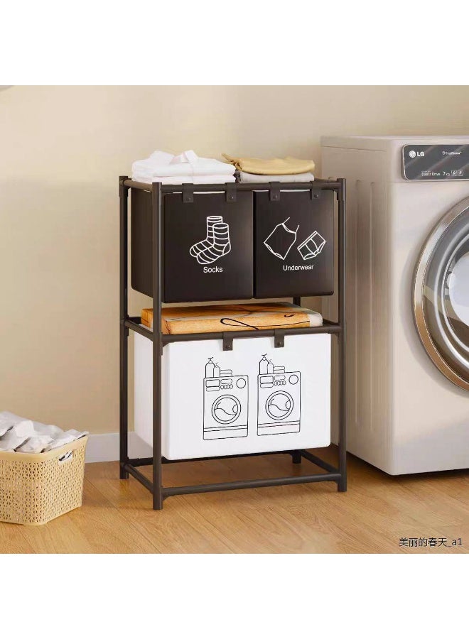 Divided Laundry Basket – Smart Sorting & Breathable Design for Fresh Clothes  DG - Image 4