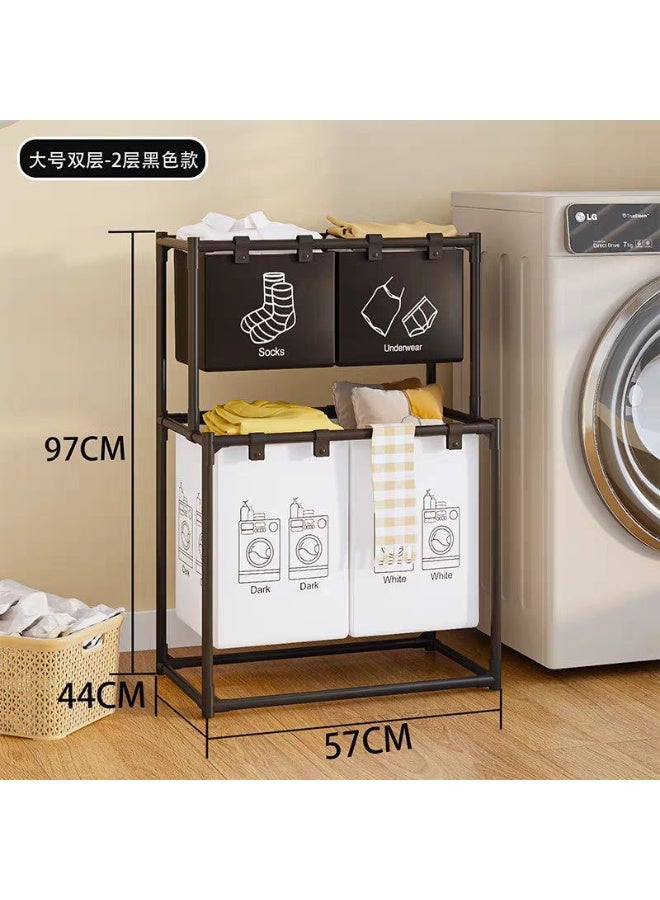 Divided Laundry Basket – Smart Sorting & Breathable Design for Fresh Clothes  DG - Image 1