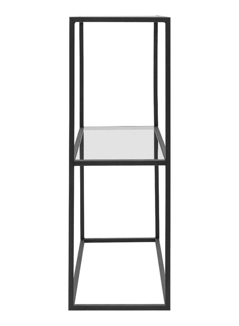 LINGWEI Modern Glass Console Table with Storage Pre Assembled 2 Tier Elegant Entryway Sofa Hallway Living Room Bedroom Home Office Furniture - Image 5