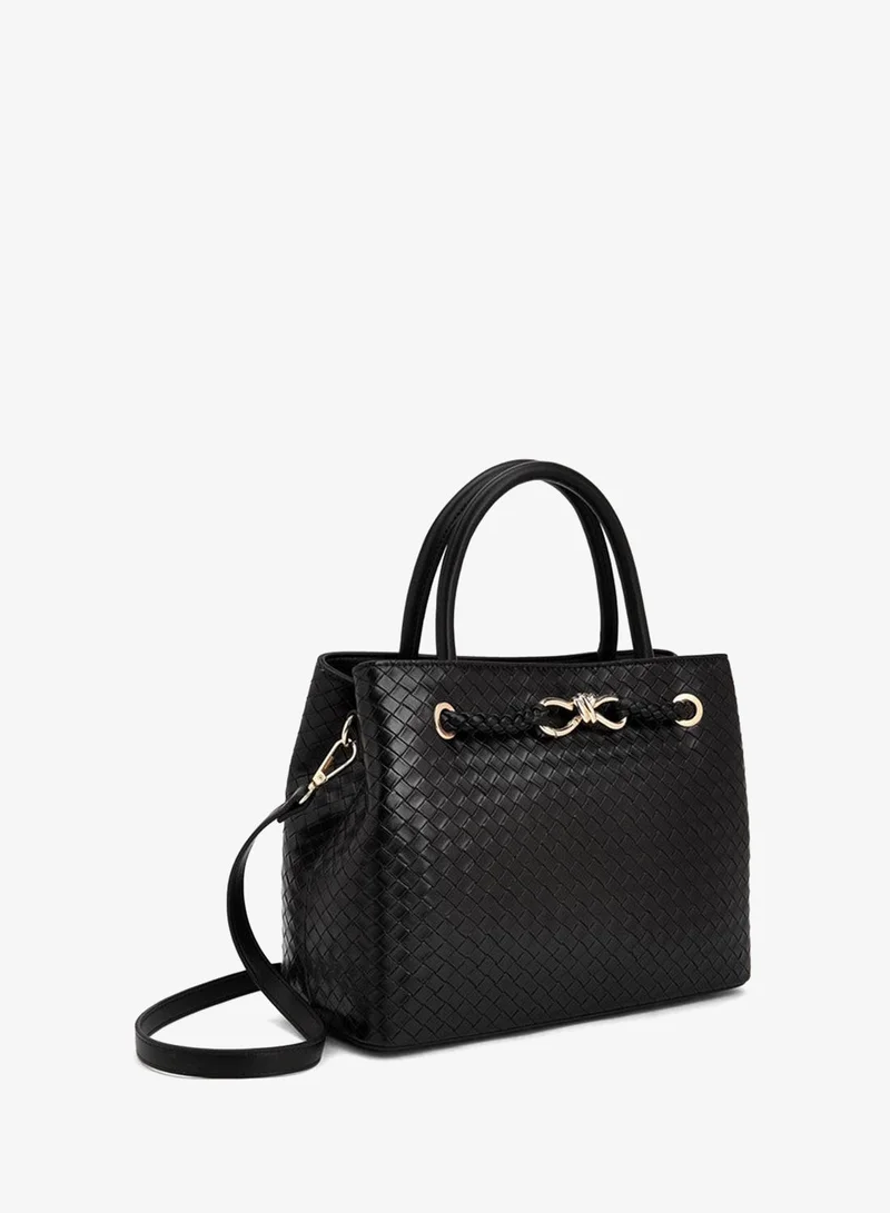 Le Confort  Textured Satchel Bag With Detachable Strap for Women | Best Price UAE