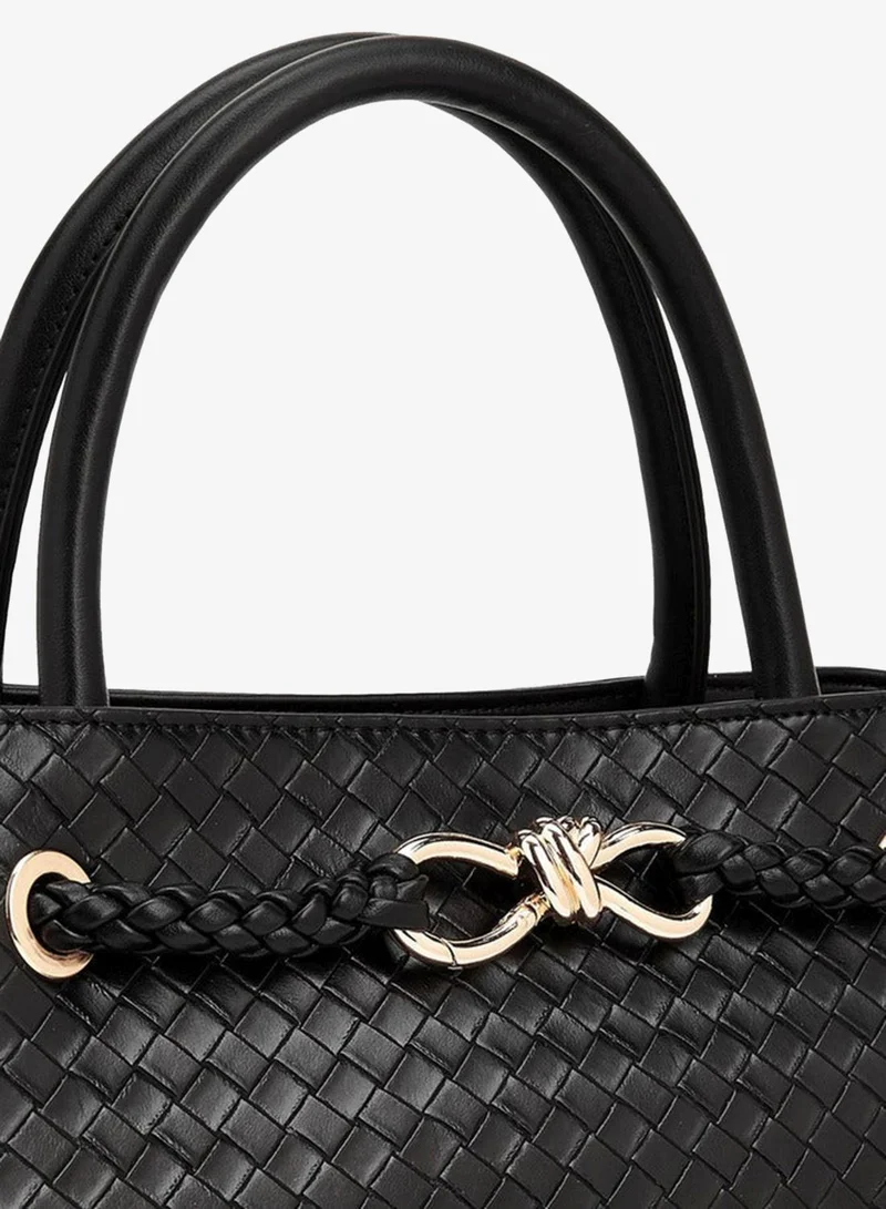 Le Confort  Textured Satchel Bag With Detachable Strap for Women | Best Price UAE