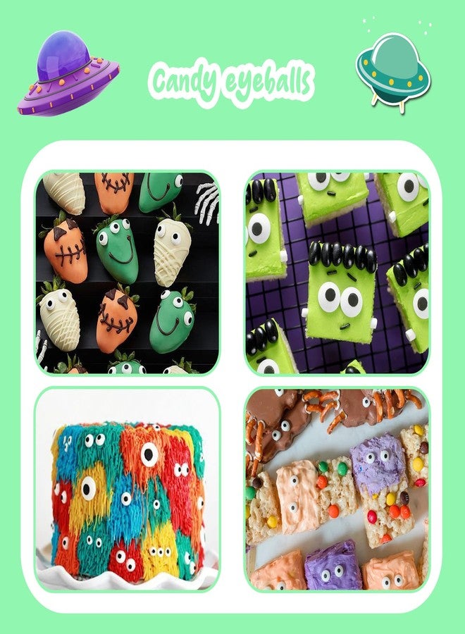 LEBERY Candy Eyeballs Eyes Cake Cupcake Toppers Halloween Sprinkles, Edible Eyes Candy Eyes for Decorating Eyes Sprinkles Edible Eyeballs for Halloween Christmas Baking Cookie Decorations - 3 oz - Image 4