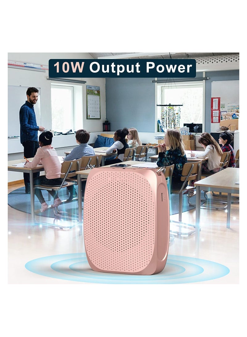 SYOSI Wireless Voice Amplifier, Portable Mini Voice Amplifier with Wired Microphone Headset Waistband, Supports MP3 Format Audio for Teachers, Singing, Coaches, Training, Presentation, Tour Guide - Image 5