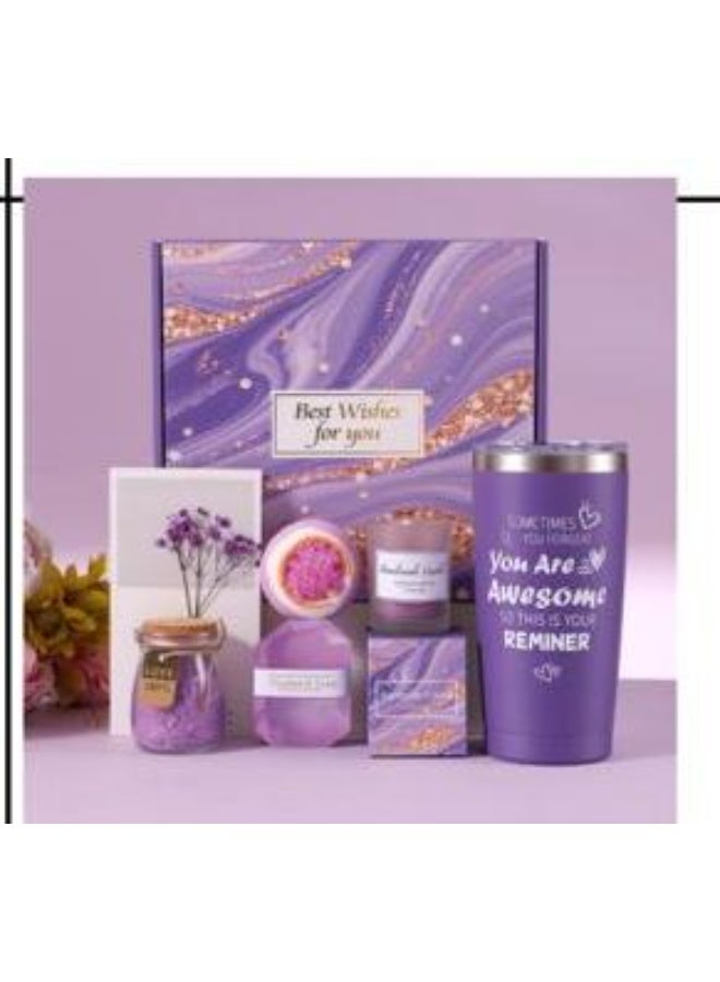 Birthday Gift Basket for Women,Get Well Soon Gifts for Women Self Care Package Relaxation Spa Gifts Set Box for Her Christmas Birthday Presents