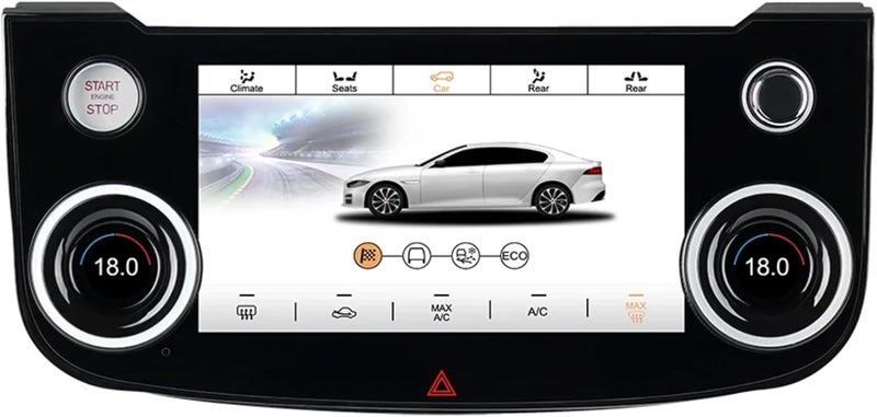 Asvegen لوحة تحكم تكييف الهواء بشاشة تعمل باللمس LCD مقاس 7 بوصات من ASVEGEN لجاغوار XE XF F-Pace 2015-2020 - Image 1