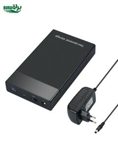 BURAQ HDD 2.5 / 3.5 inch USB3.0 External Hard Drive Enclosure Case for Laptop Computer(EU Plug)  - Image 1