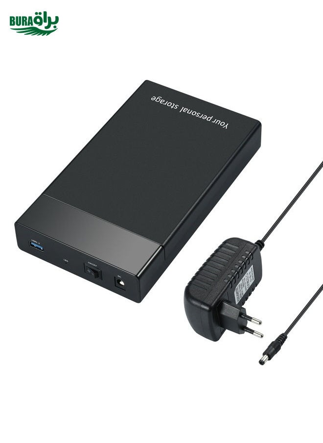 BURAQ - HDD 2.5 / 3.5 inch USB3.0 External Hard Drive Enclosure Case for Laptop Computer(EU Plug) - Image 1
