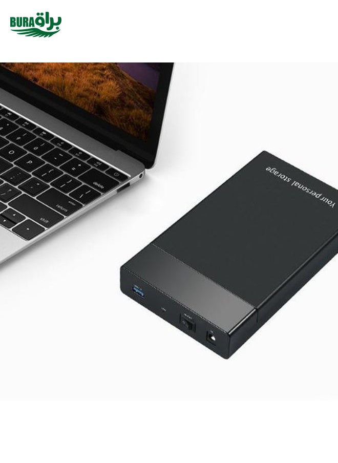 BURAQ - HDD 2.5 / 3.5 inch USB3.0 External Hard Drive Enclosure Case for Laptop Computer(EU Plug) - Image 1