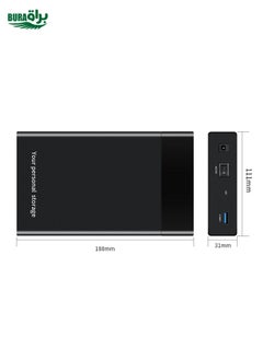 BURAQ HDD 2.5 / 3.5 inch USB3.0 External Hard Drive Enclosure Case for Laptop Computer(EU Plug)  - Image 2