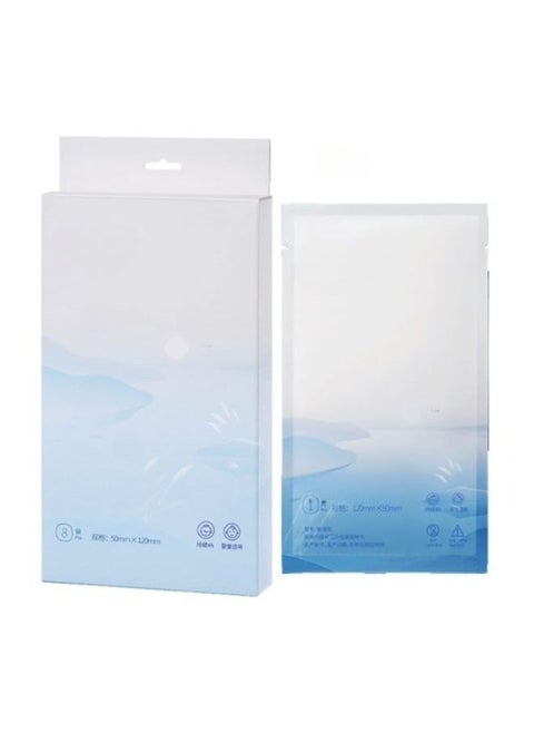 Fever Cooling Patches for Babies and Adults, 8 Sheets Cooling Pads, Cooling Gel Patches Skin-Friendly, Instant Relief for Fever, Cooling Forehead Strips Cold Patches, Cooling Forehead Strips 12x5cm