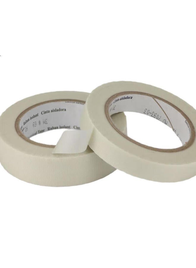 3M 3M Glass Cloth Tape High Temperature Resistant Single Sided Adhesive Tape Insulation Tape 1 Roll (20Mm*33M) 69# - Image 1