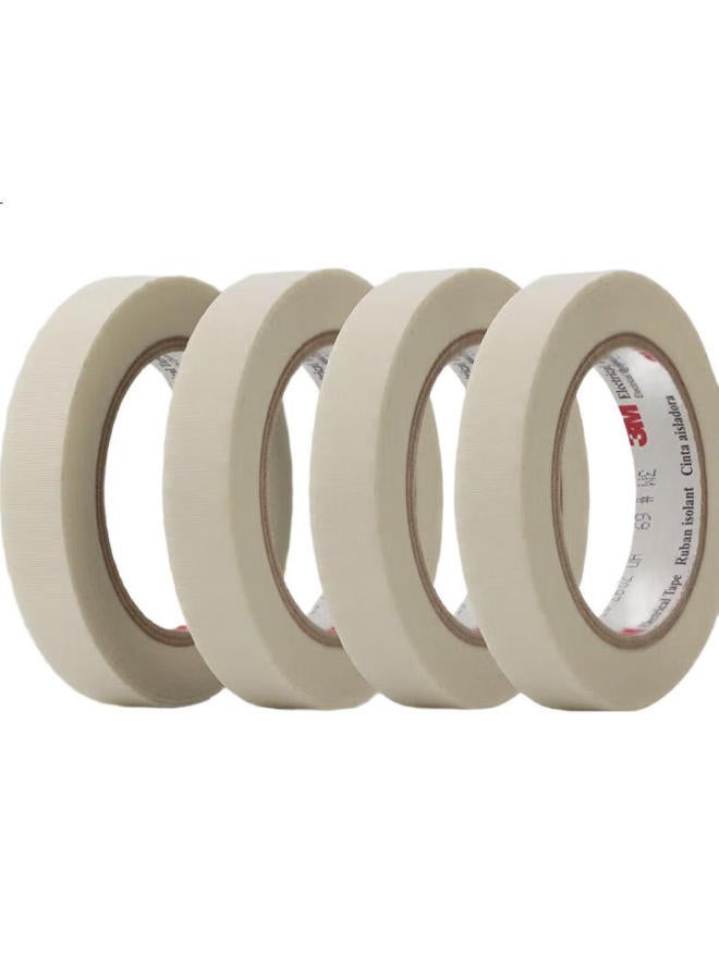 3M 3M Glass Cloth Tape High Temperature Resistant Single Sided Adhesive Tape Insulation Tape 1 Roll (20Mm*33M) 69# - Image 3