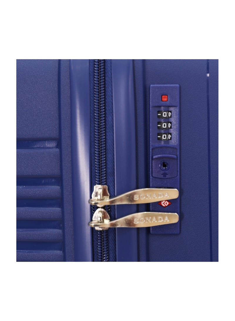 Sonada Trolley Bags 3 PCS Set Hardside Suitcase,Blue - Image 5