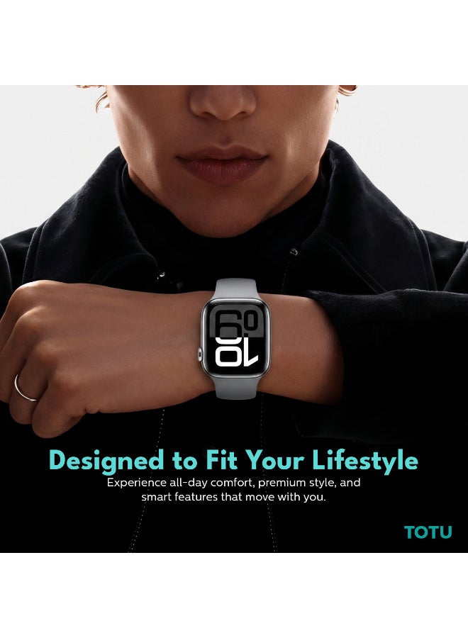 Totu Smart Watch - 46mm HD Full Screen Display, Bluetooth 5.3 Calling, Heart Rate Monitoring - Black - Image 3