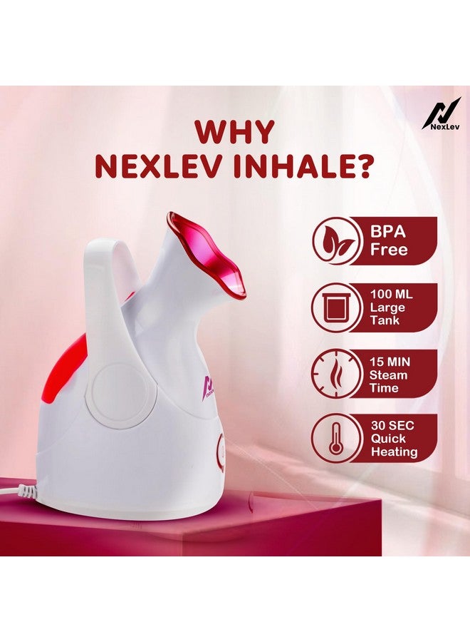 NexLev Steamer For Cold & Cough| Face Steam,Inhaler & Vaporizer | Perfect for Facial & Aromatherapy | Nano Ionic Steam | Uv Sterilization | Aroma Diffuser|30 Sec Heating|Avoid Burns & Spillage | FS-01 - Image 3