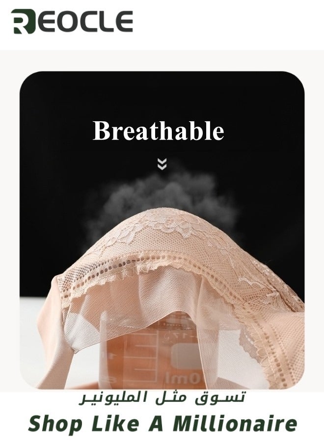 REOCLE Women's Push Up Bra Lace Bra Stretch Seamless Bra Support Underwear Large Size  Anti Sagging Bra Full Coverage Bra - Image 3