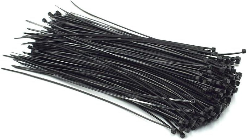 Inovera (Label) Nylon Self Locking Grip Cable Zip Ties Cord Management Heavy Duty Tie Wire Organizer For Home, Office, Garden, Workshop (Black, 3.6 X 200 Mm, Pack Of 100) - Image 1