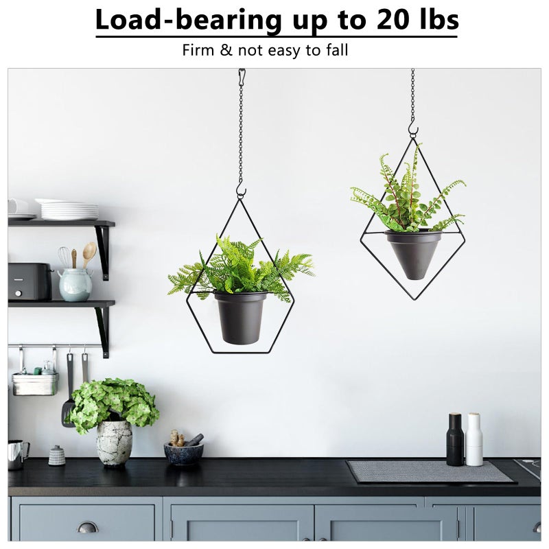 garini 26 Inch Hanging Basket Chain with Hooks, Black Hanging Chain for Hanging Bird Feeders, Billboards, Chalkboards, Basket, Planters, Lanterns, Wind Chimes and Decorative, 4 Pack - Image 5