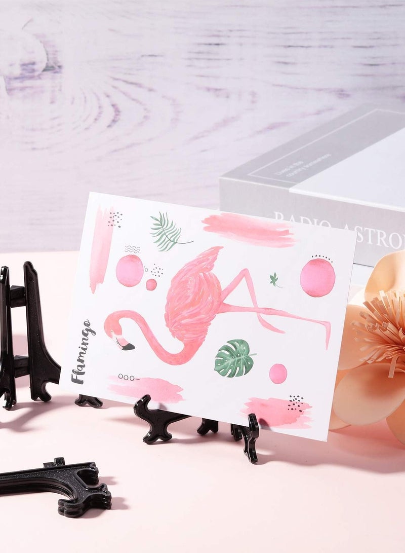 Mini Transparent Easel, 24 Pieces Ceramic Plate Photo Frame Craft Plastic Display Stand Holder Home Desktop Decor Accessories for Wedding Hotel Party (5 Inch) - Image 3