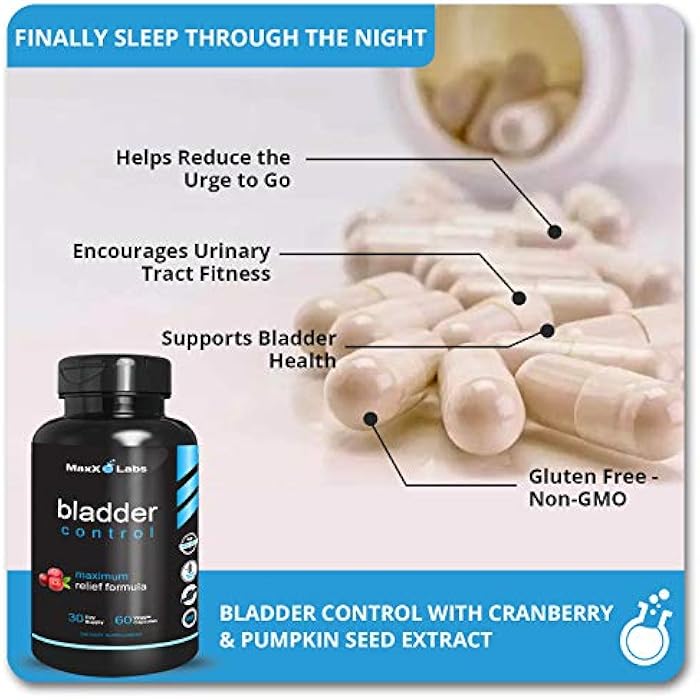 MaxX Labs Bladder Control Supplement - Overactive Bladder Control Pills - Pumpkin Seed Extract, Cranberry Extract & Vitamin D3 - Urinary Tract Health Support for Women & Men - 60Ct - Image 2