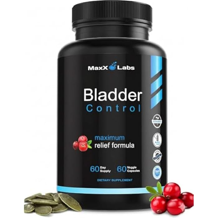 MaxX Labs Bladder Control Supplement - Overactive Bladder Control Pills - Pumpkin Seed Extract, Cranberry Extract & Vitamin D3 - Urinary Tract Health Support for Women & Men - 60Ct - Image 1