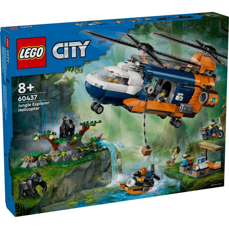 LEGO - City Jungle Explorer Helicopter at Base Camp 881 Pieces - 60437 - Image 1
