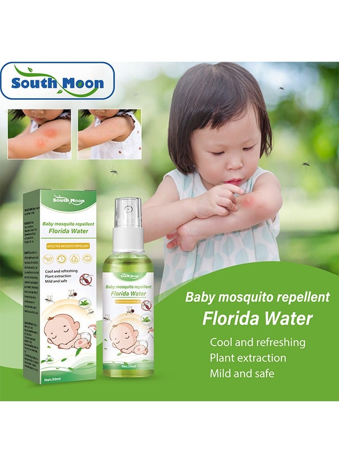 ساوث مون طارد البعوض للأطفالماء حكة ، بارد ومنعش استخراج النباترذاذ طارد البعوض معتدل وآمن 30 مل - Image 2