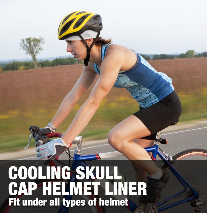 MELASA Cooling Skull Caps Helmet Liner, Lightweight Mesh Under Helmet Cycling Motorcycle Hard Hat Sweat Liner for Men Women (Gray) - Image 2