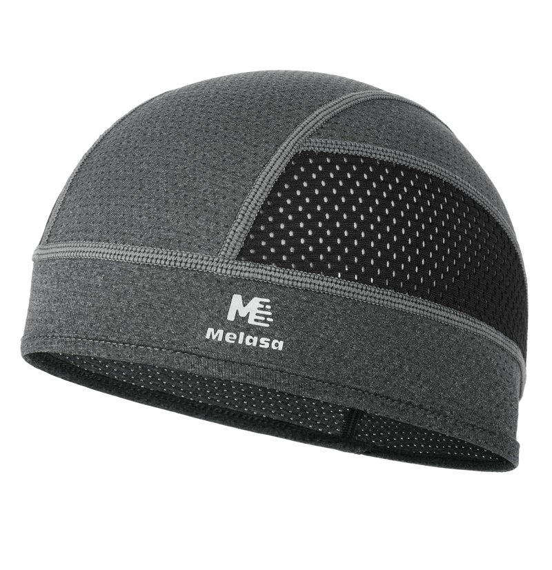 MELASA Cooling Skull Caps Helmet Liner, Lightweight Mesh Under Helmet Cycling Motorcycle Hard Hat Sweat Liner for Men Women (Gray) - Image 1