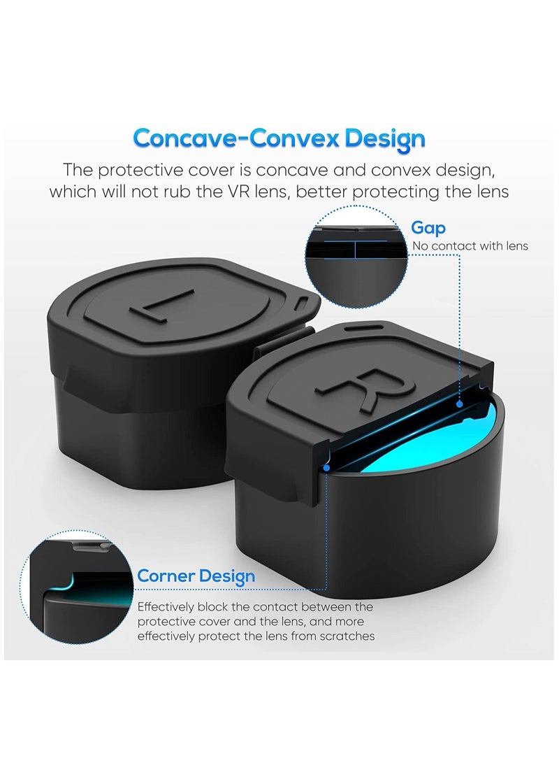 غطاء عدسة سيليكون لPS VR2، غطاء واقي قطعة واحدة لعدسات PSVR 2، حماية عدسات مضادة للغبار والخدوش لملحقات حماية عدسات PSVR2 - أسود - Image 4