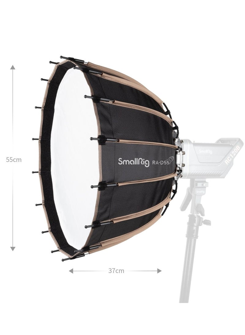SMALLRIG - SmallRig 3585 RA-D55 Parabolic Softbox with Two High-Quality Soft Cloth and Grille - Image 1