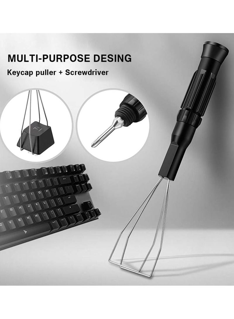 سيوسي 5 قطع من SYOSI Keycap Puller Keycap Remover مع فرش 3 في 1 أداة إزالة Keycap متعددة الوظائف مع مفك براغي برأس متقاطع 1.5 أو 2.5 للوحة المفاتيح  - Image 4